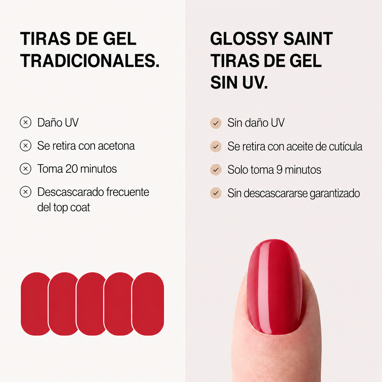 Kit rutina - uñas de gel Glossy Saint®